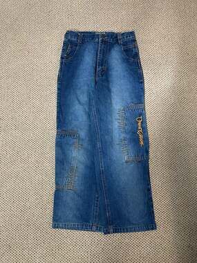 Vintage Urban Extreme Street Sports Baggy Y2K Wide Leg Denim Jeans